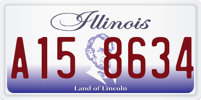 IL license plate A158634