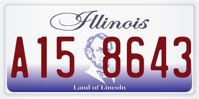 IL license plate A158643