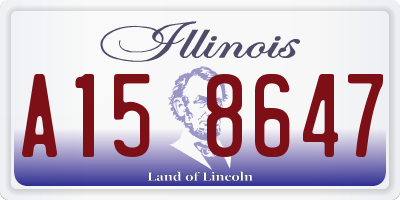 IL license plate A158647