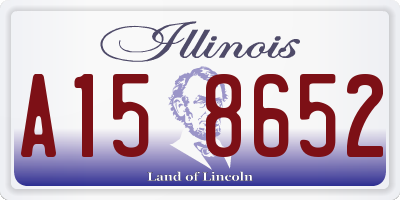 IL license plate A158652