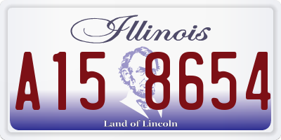IL license plate A158654