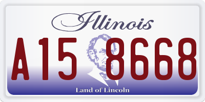 IL license plate A158668