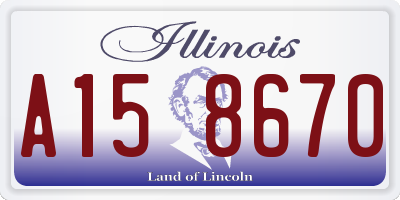 IL license plate A158670