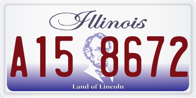 IL license plate A158672