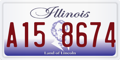 IL license plate A158674