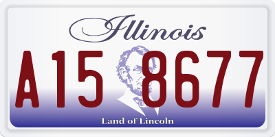 IL license plate A158677