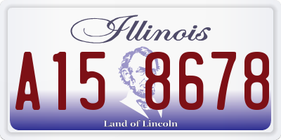 IL license plate A158678