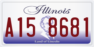 IL license plate A158681