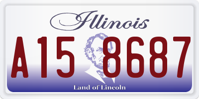 IL license plate A158687