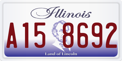IL license plate A158692