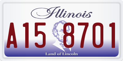 IL license plate A158701
