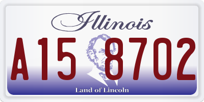 IL license plate A158702