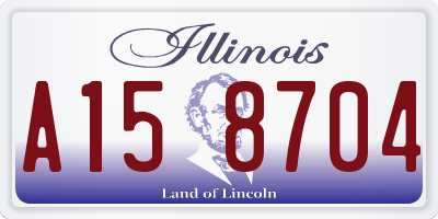 IL license plate A158704