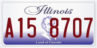 IL license plate A158707