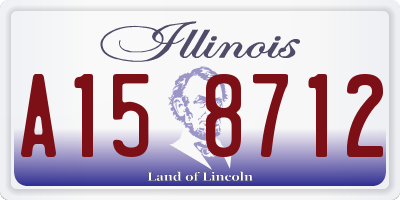 IL license plate A158712