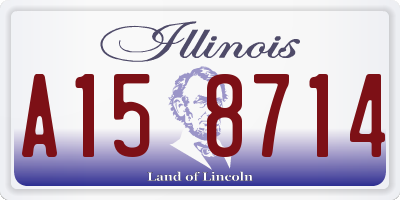 IL license plate A158714