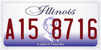 IL license plate A158716