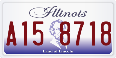 IL license plate A158718