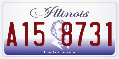 IL license plate A158731