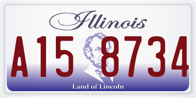 IL license plate A158734