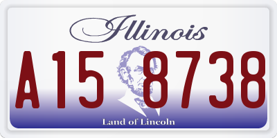 IL license plate A158738