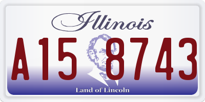 IL license plate A158743