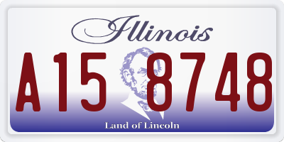 IL license plate A158748