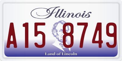 IL license plate A158749