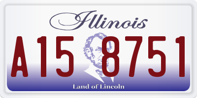 IL license plate A158751