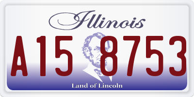 IL license plate A158753