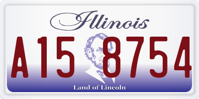 IL license plate A158754