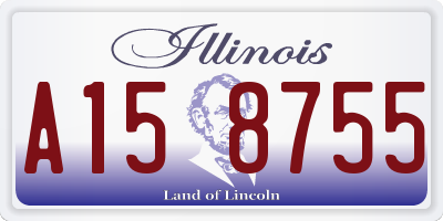 IL license plate A158755