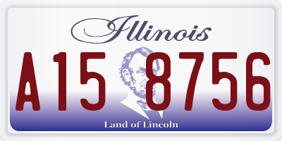 IL license plate A158756