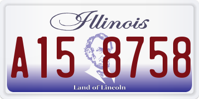 IL license plate A158758
