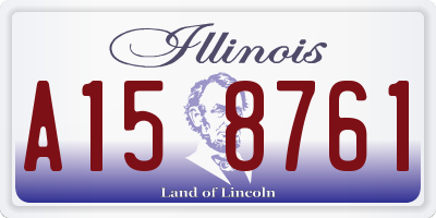 IL license plate A158761