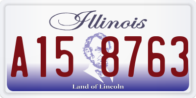 IL license plate A158763