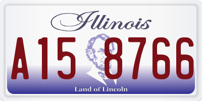 IL license plate A158766