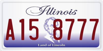 IL license plate A158777