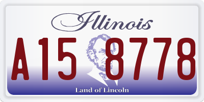 IL license plate A158778
