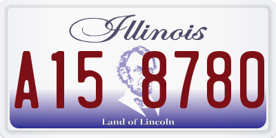 IL license plate A158780