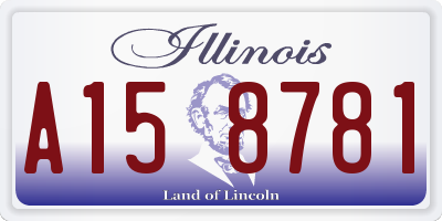 IL license plate A158781