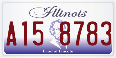 IL license plate A158783