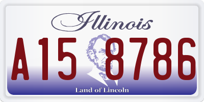 IL license plate A158786