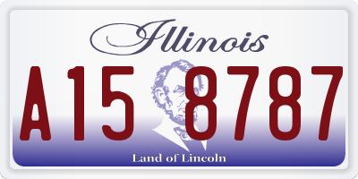 IL license plate A158787