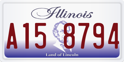 IL license plate A158794