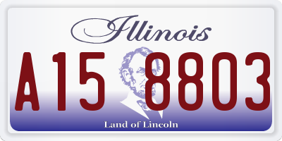 IL license plate A158803