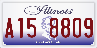 IL license plate A158809