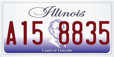 IL license plate A158835