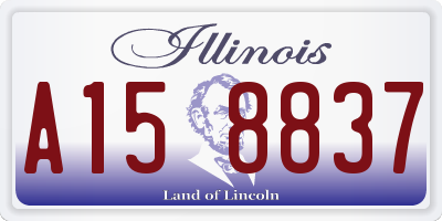 IL license plate A158837