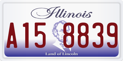 IL license plate A158839